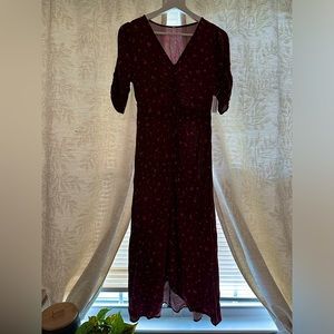 Old Navy Floral maroon dress